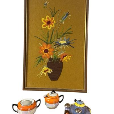 Needlepoint lusterware