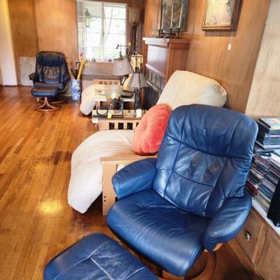 Ekornes Stressless Recliner & Ottoman #1 & #2