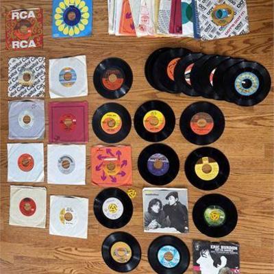 Vinyl 45 Record Collection (Lennon, Rolling Stones & More) .jpg