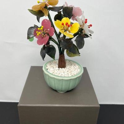 30 Asian Jade Glass Bonsai Tree - 7 inches
