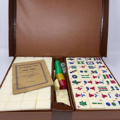 118 Deluxe Mah Jong Game Set in Case
