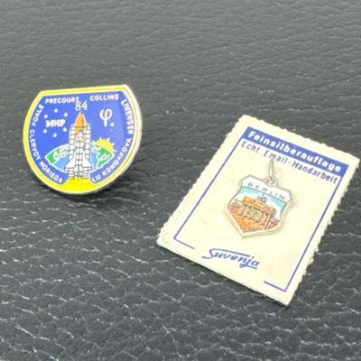 9 Official Mercury Space Capsule Lapel Pin & Berlin Charm
