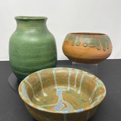 35 Trio of RAM Artisan Pottery