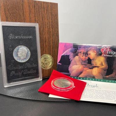 72 Eisenhower Silver & 1996 Marshall Islands Collector Christmas Commemorative 