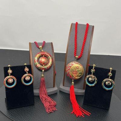 74 Cloisonné Pendants and Earrings