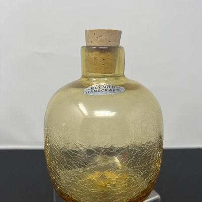 16 Handblown Blenko Glass Jug with Cork