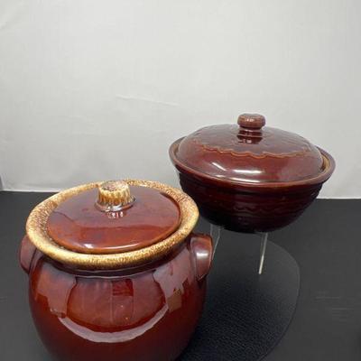 88 Hull Bean Pot & Marcrest Stoneware Pot