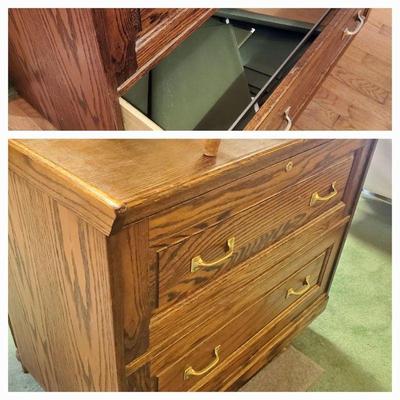 Wood lateral file cabinet