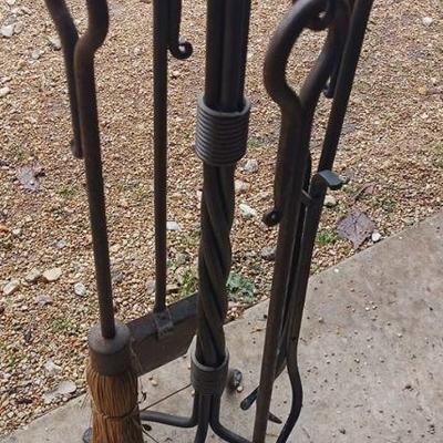 Forged fireplace tools