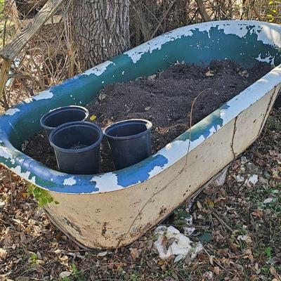 Cast iron bath tub planter $100 