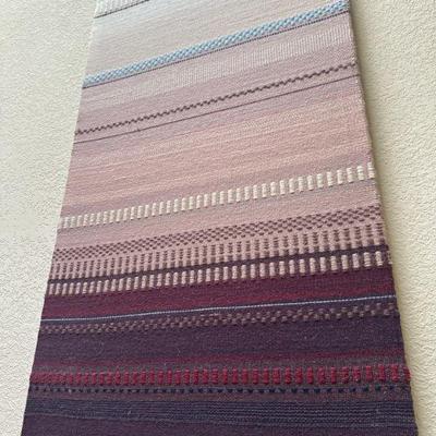 Handwoven textile -
30x56 in weaving by Linnea Donnen - Seattle fiber artist & weaver