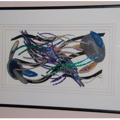 “Glass Elegance”
Commissioned piece from Judy Horvath (Bothell, WA) - 36x24
Glass art in dichroic glass, agate, and freshwater pearls