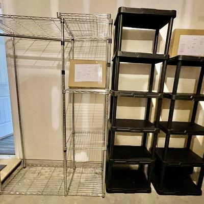 Lot 047-GAR: Shelving and Organizer Assortment