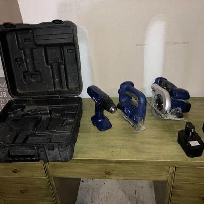 Lot 036-GAR: Benchtop Pro 3-Piece Cordless Power Tool Kit