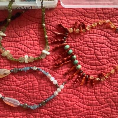 Handmade semi precious stone necklaces
