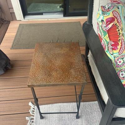 Upper deck patio side table 