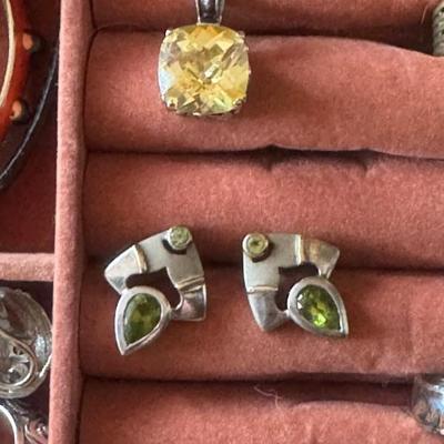 Silver with Semi Precise stones