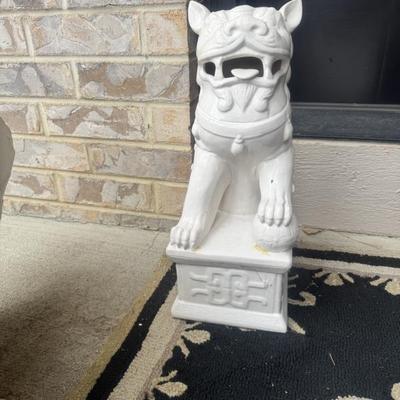 Foo Dog Statue, Gaurdian Lion, Asian Stone Statue, Feng Shui Decor for Home #2