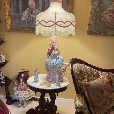 Vintage Vicotrian Italian Porcelain 
Stamped made in Italy