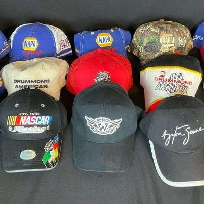 Racing and brand logo hat collection