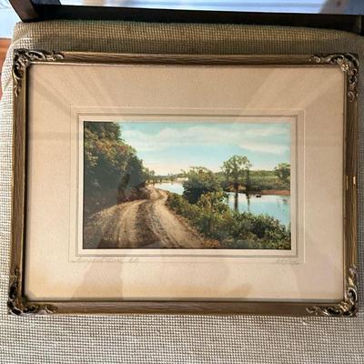Painting - Landscape "Margoree River" | Framed and matted painting titled "Margoree River" in Nova Scotia, Canada....