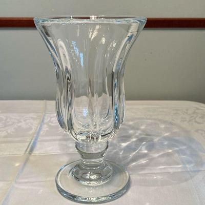 Heavy Glass Vase | Marked "M" on bottom. - h. 10 x w. 6 in

