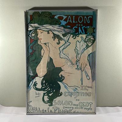 Art Nouveau Poster - Salon des Cent XXme | Framed poster of "Salon des Cent XXme Exposition 1896," although the frame is not...