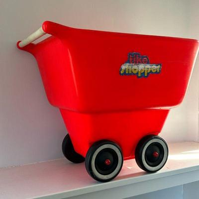 Little Tikes Shopping Cart Toy | Vintage Little Tikes child-sized shopping cart called "Tike Shopper" - h. 17 x w. 21 x d. 14 in

