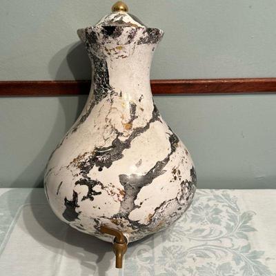 Charleton Wall Mounted Pitcher | Antique (1898) Charleton ceramic wall mounted pitcher (no basin included) - h. 16 x w. 9 x d. 10 in

