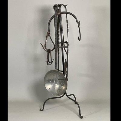 Primitive Folk Art Fireplace Cooking Set