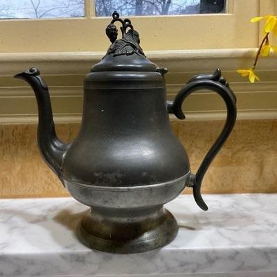 Antique Morey and Ober Pewter Coffee Pot