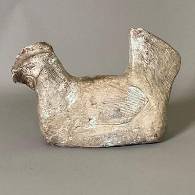 Antique Carved Stone Chicken