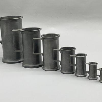 Pewter Graduated Measuring Tankards