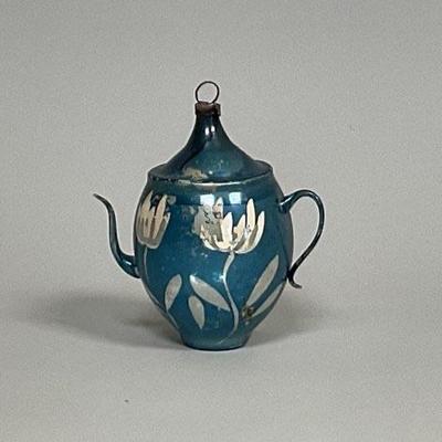 Antique Christmas Ornament Teapot