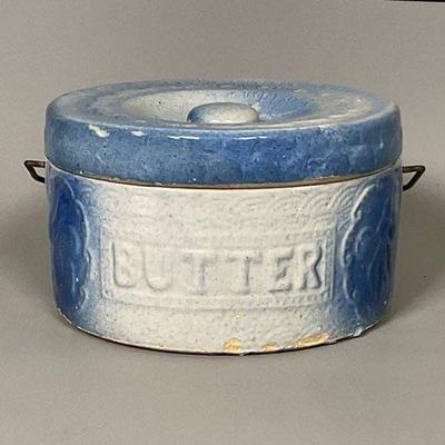 Primitive Stoneware Butter Crock