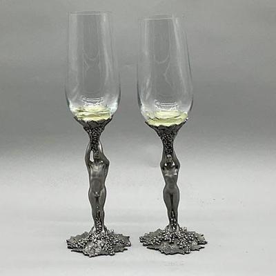 Pewter Stem Glasses
