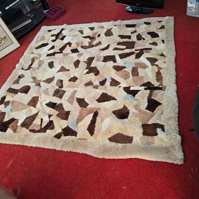 Sheepskin patchwork rug