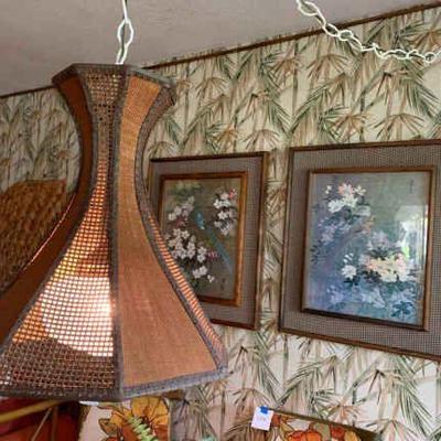 Tw181 vintage hanging light and art