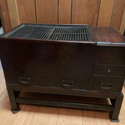 Tw233v asian style grill in wood chest