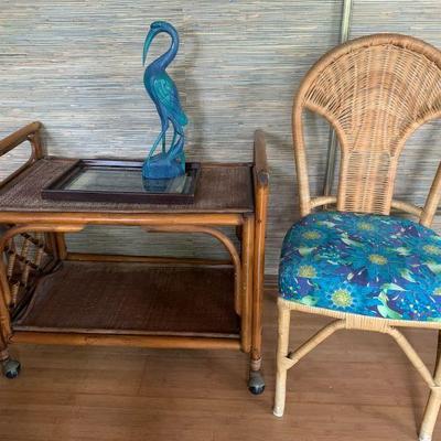Tw224 bar cart and chair
