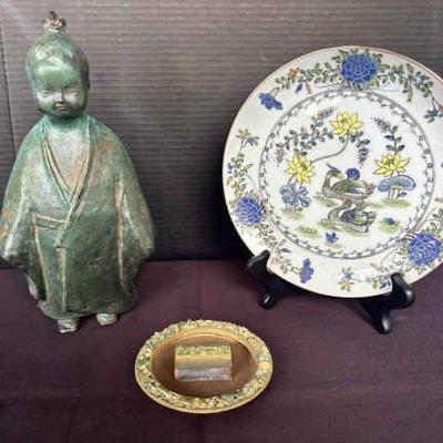 Tw110v vintage japanese buddhist sculpture porcelain ware, and more