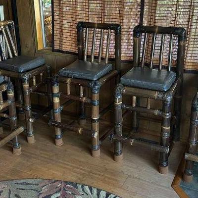 Tw215 bamboo barstools set of 5