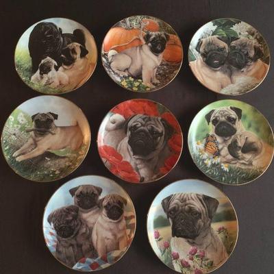 Tw240 proud pugs plates by danbury mint