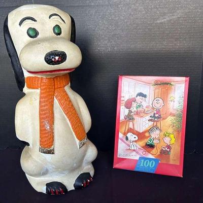 Tw204v vintage ceramic snoopy and peanuts classic jigsaw puzzle