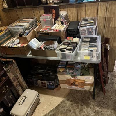 CD’s, Cassettes, DVD and VHS