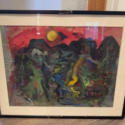 Original Signed Watercolor by Frederic J. (Fred) Yost – Framed	