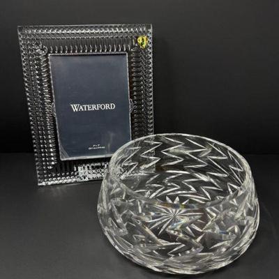 Waterford Crystal Picture Frame & Bowl Set	