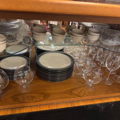 Franciscan Masterpiece China Dinnerware & Luigi Bormioli Glassware +	