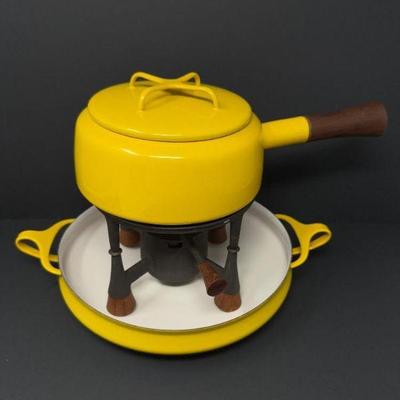 Vintage MCM Dansk Enamel Fondue Set – Denmark Design, Cool Piece!	