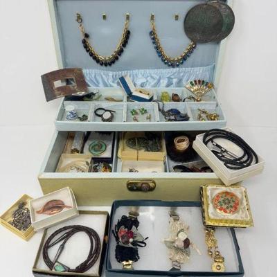 Box Full of Vintage Treasures – 14K Gold, Silver, Trifari, Mink & More	